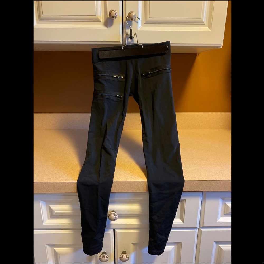 LNA Zipper Black Leggings